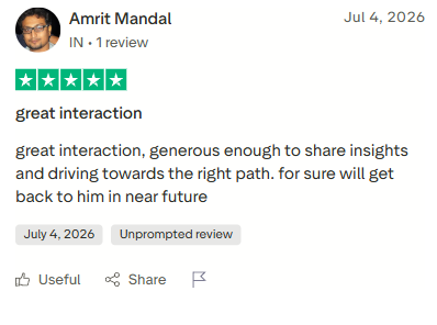 Testimonial from Amrit Mandal