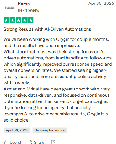 Testimonial from Karan