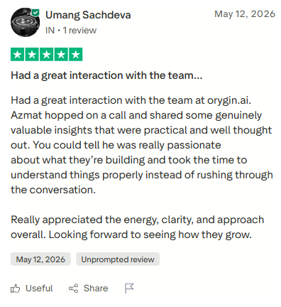 Testimonial from Umang Sachdeva